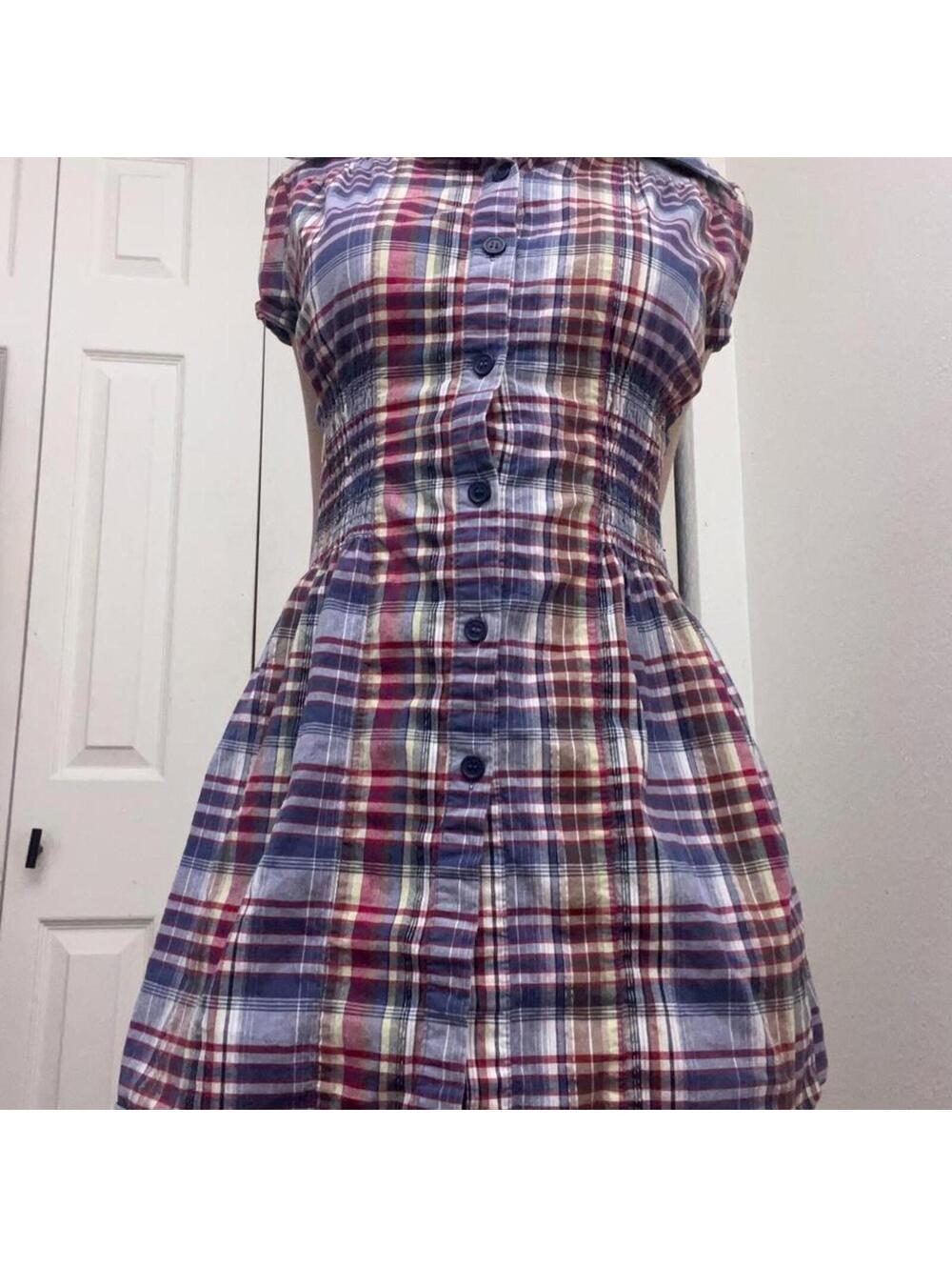 y2k plaid mini dress